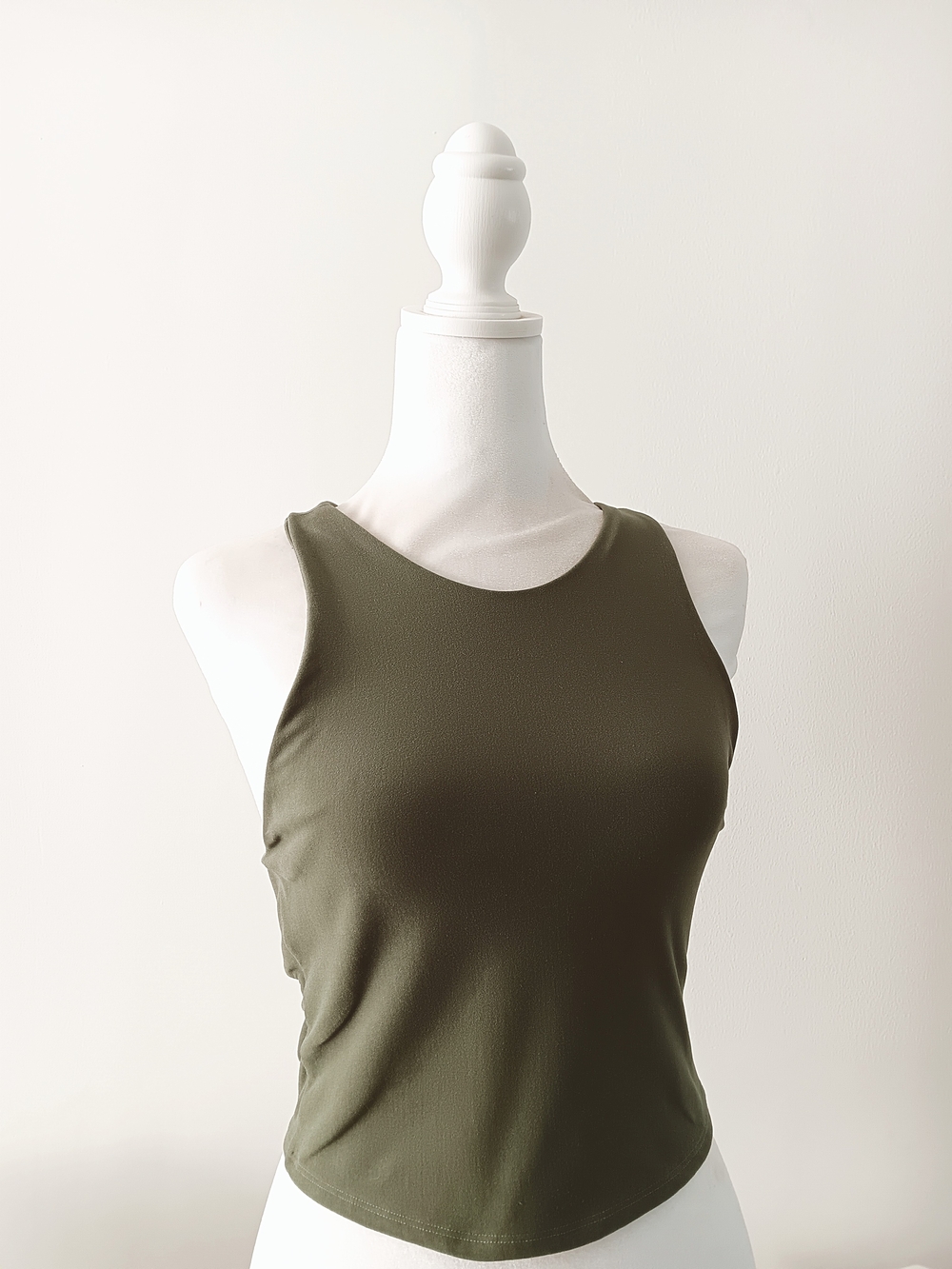 Abercrombie & Fitch Sleeveless Green Crisscross Back Sporty Cropped Tank Top
